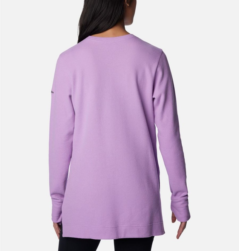 Purple Columbia Holly Hideaway Waffle Tunic Women's Pullover | 86052ZTPF