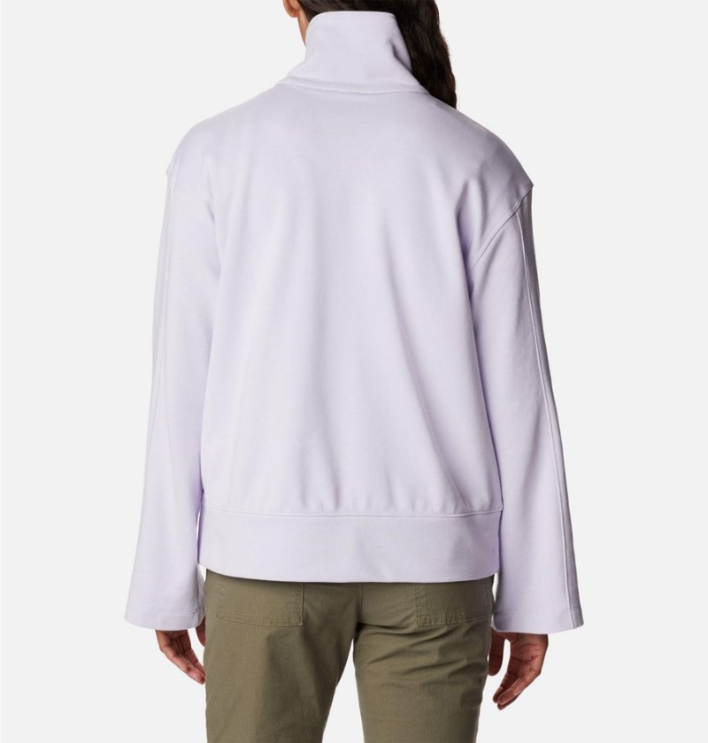 Purple Columbia Lodge French Terry Women's Pullover | 01647FMSK