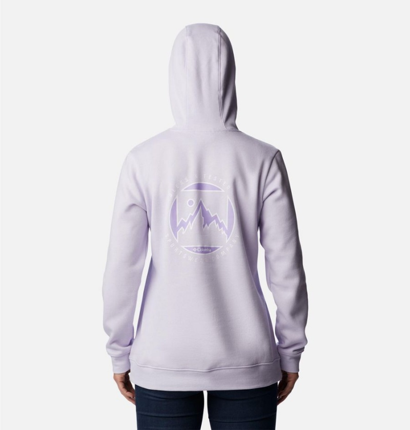 Purple Columbia Logo II Women's Hoodie | 37650YZIA