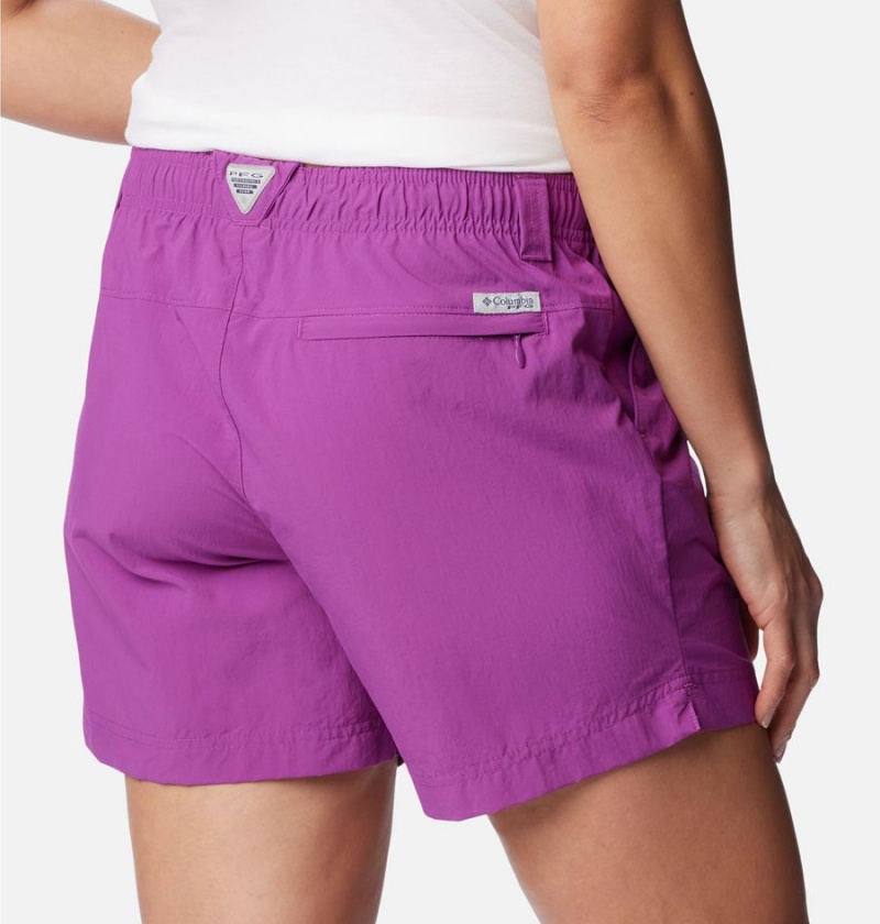 Purple Columbia PFG Backcast Water Women's Shorts | 16942HCLG