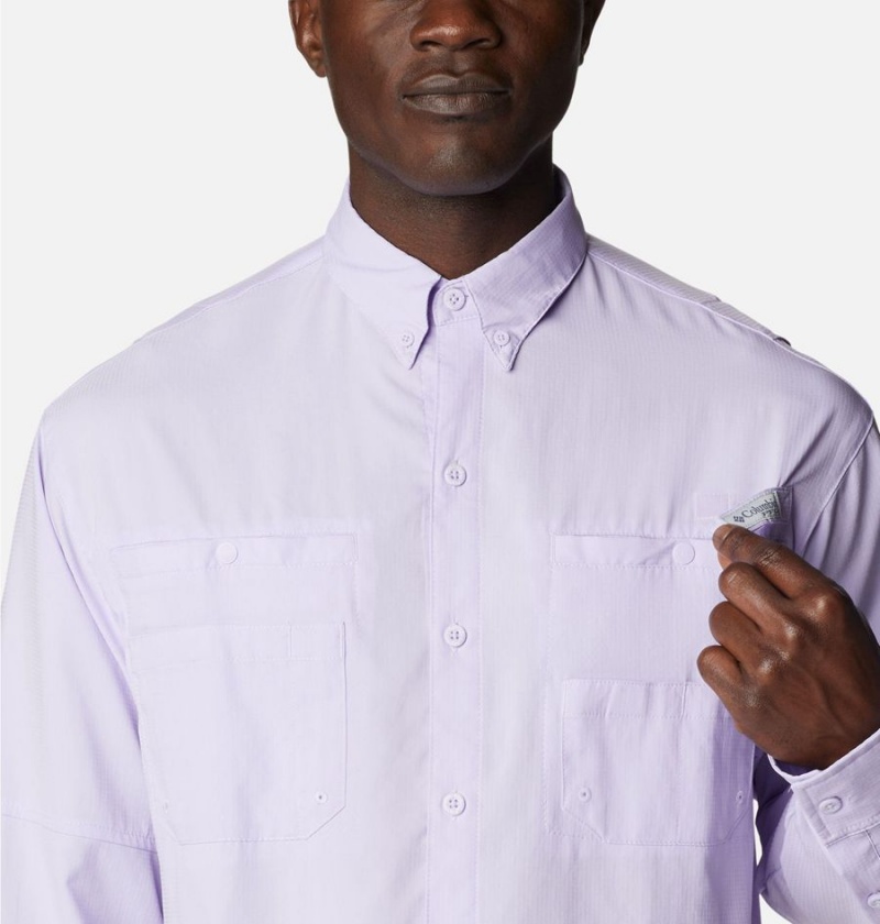 Purple Columbia PFG Tamiami II Long Sleeve Men's Shirt | 41635UMIE