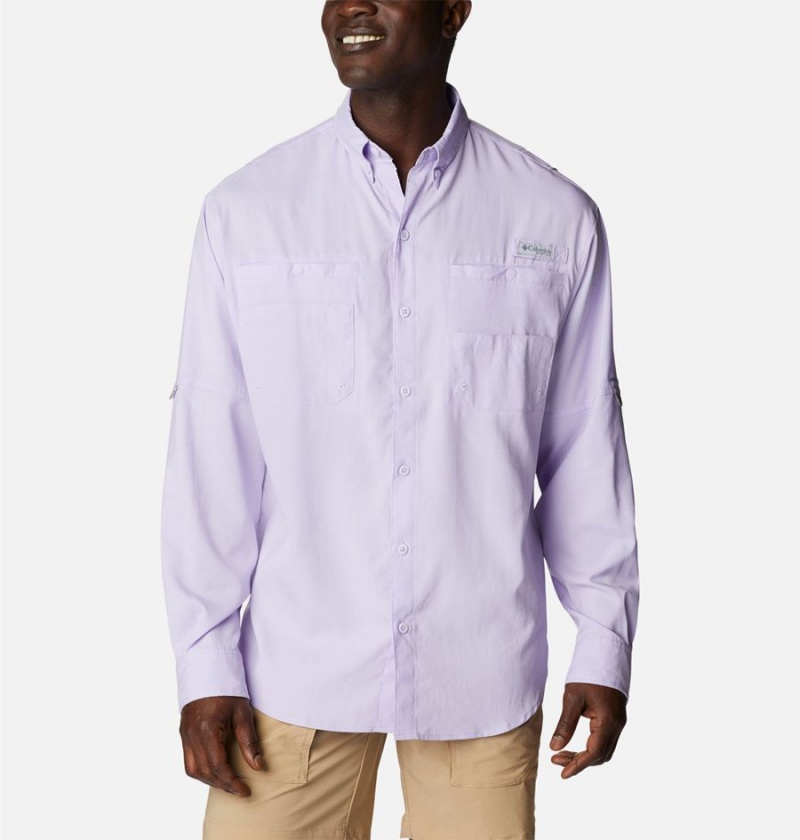 Purple Columbia PFG Tamiami II Long Sleeve Men\'s Shirt | 41635UMIE