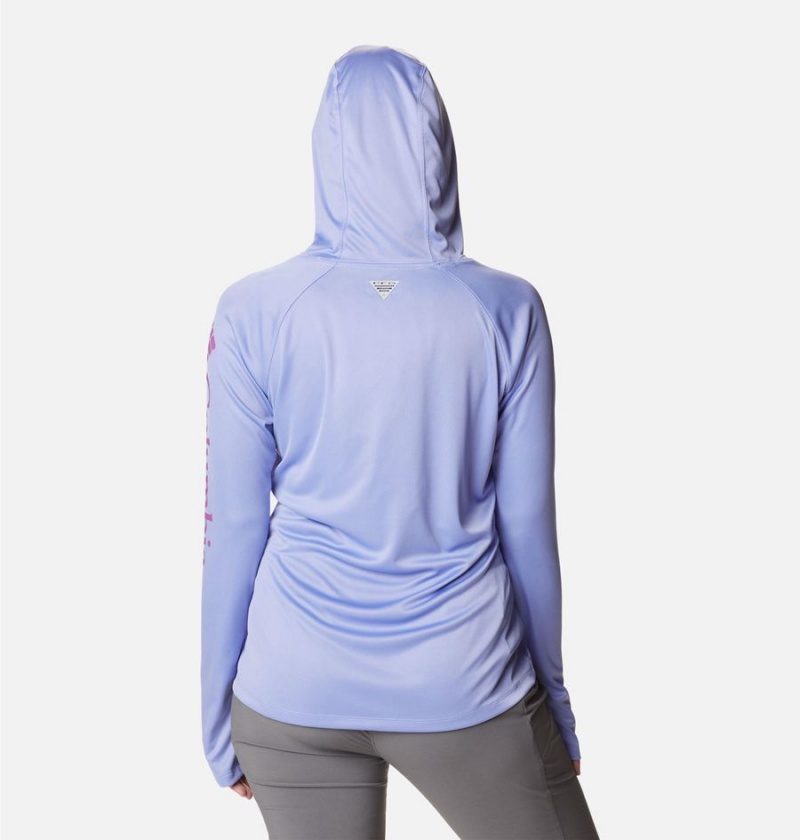 Purple Columbia PFG Tidal Tee Women's Hoodie | 40917OMTJ