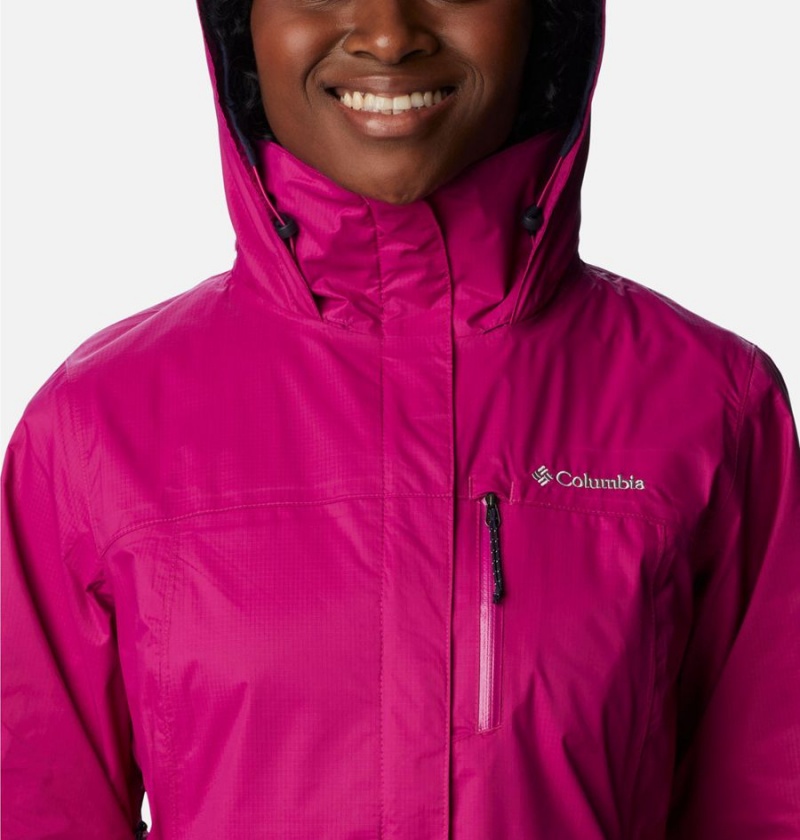 Purple Columbia Pouration Women's Rain Jacket | 03721ZQYU