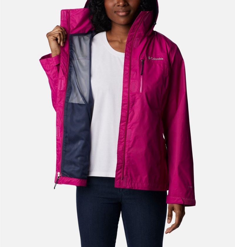 Purple Columbia Pouration Women's Rain Jacket | 03721ZQYU