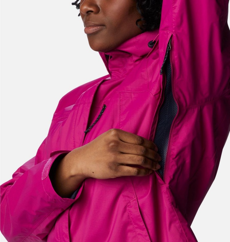 Purple Columbia Pouration Women's Rain Jacket | 03721ZQYU