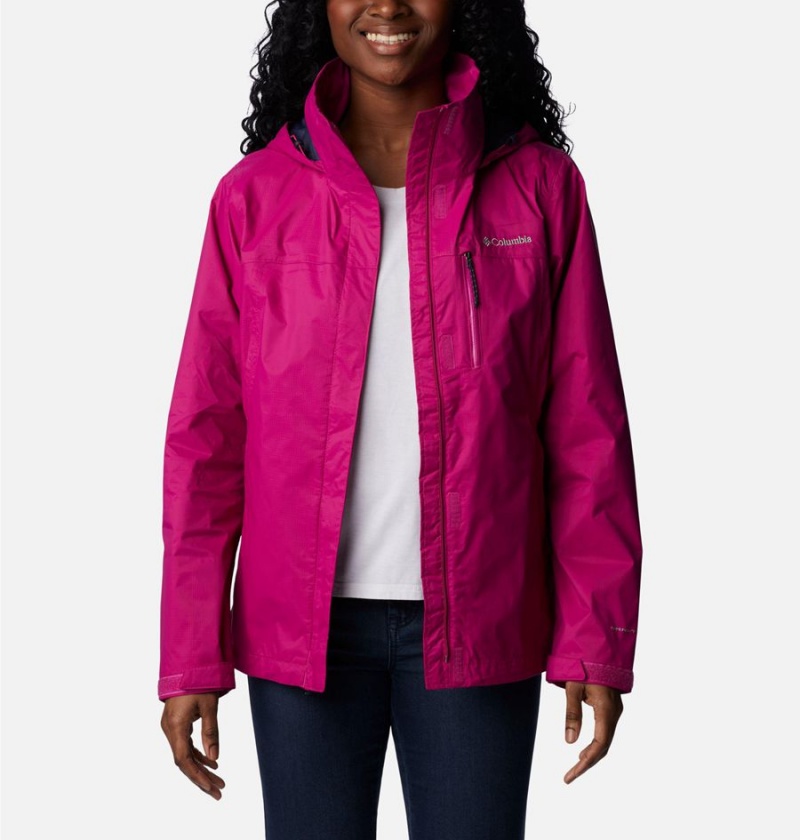 Purple Columbia Pouration Women's Rain Jacket | 03721ZQYU