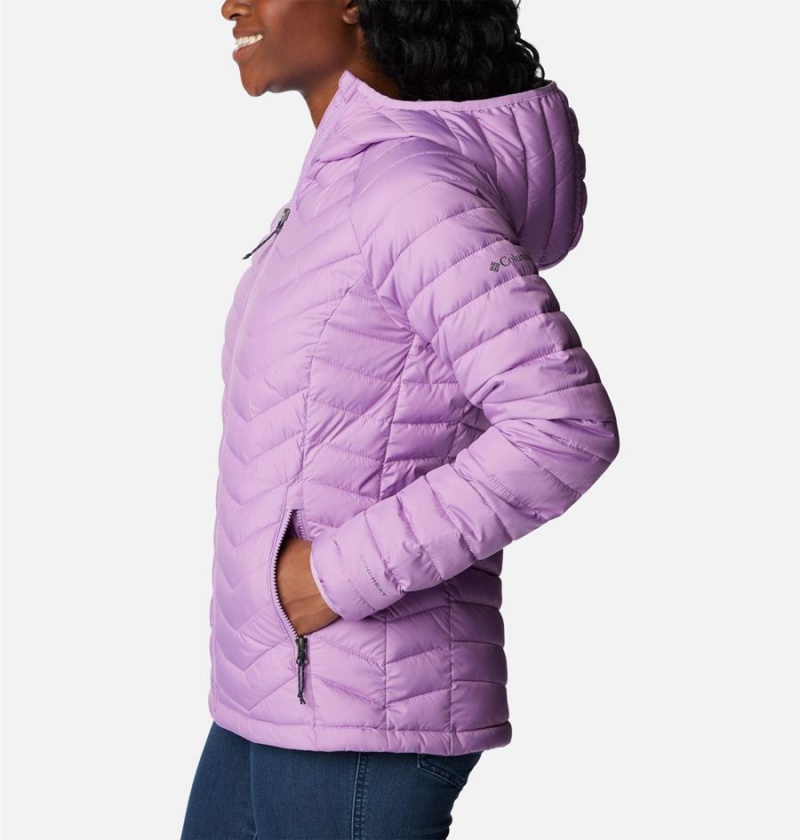 Purple Columbia Powder Lite Hooded Women's Puffer Jacket | 29836JZWU