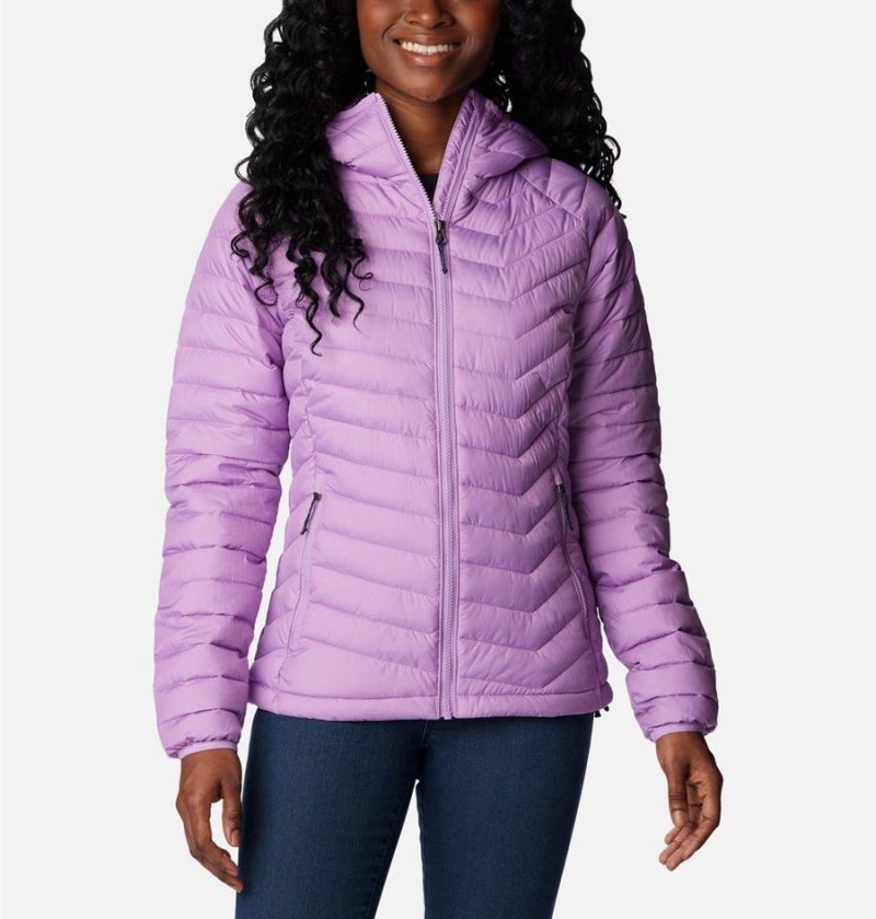 Purple Columbia Powder Lite Hooded Women\'s Puffer Jacket | 29836JZWU