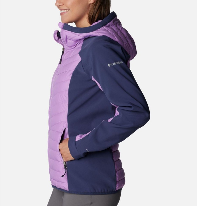 Purple Columbia Powder Lite Hybrid Hooded Women's Puffer Jacket | 16739TVCB