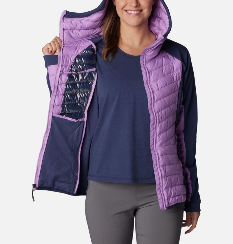 Purple Columbia Powder Lite Hybrid Hooded Women's Puffer Jacket | 16739TVCB