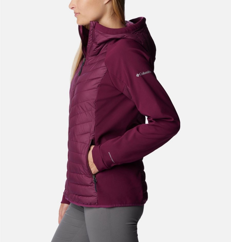 Purple Columbia Powder Lite Hybrid Hooded Women's Puffer Jacket | 29146FCAK