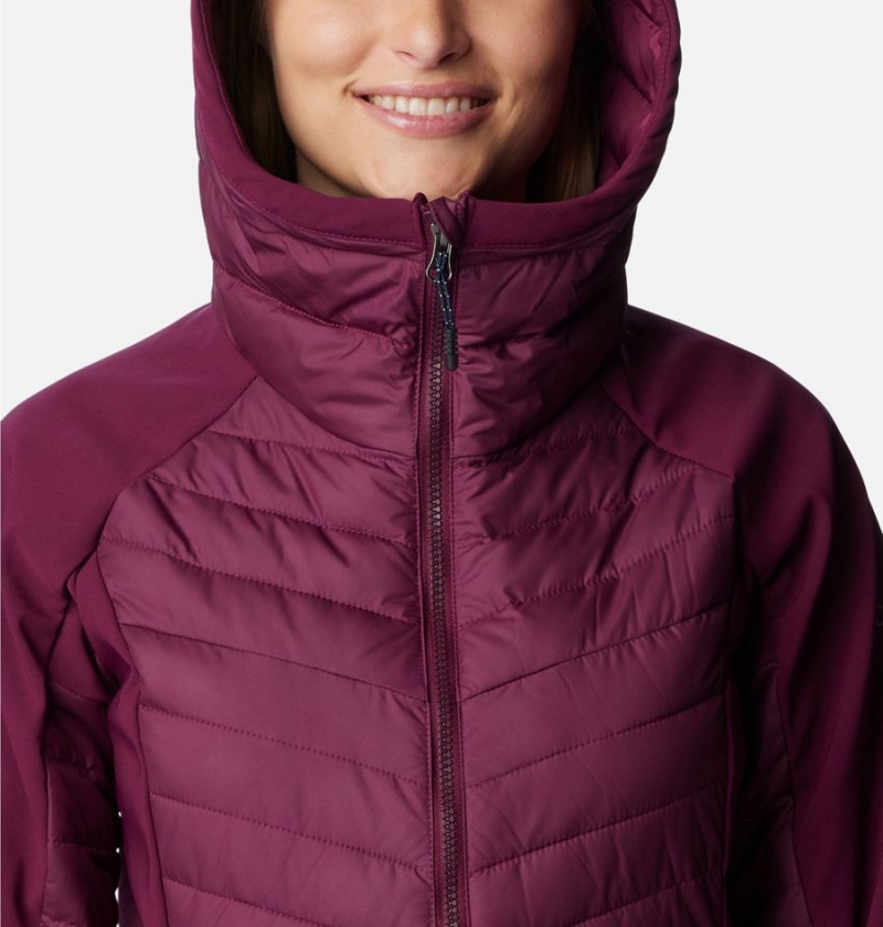 Purple Columbia Powder Lite Hybrid Hooded Women's Puffer Jacket | 29146FCAK