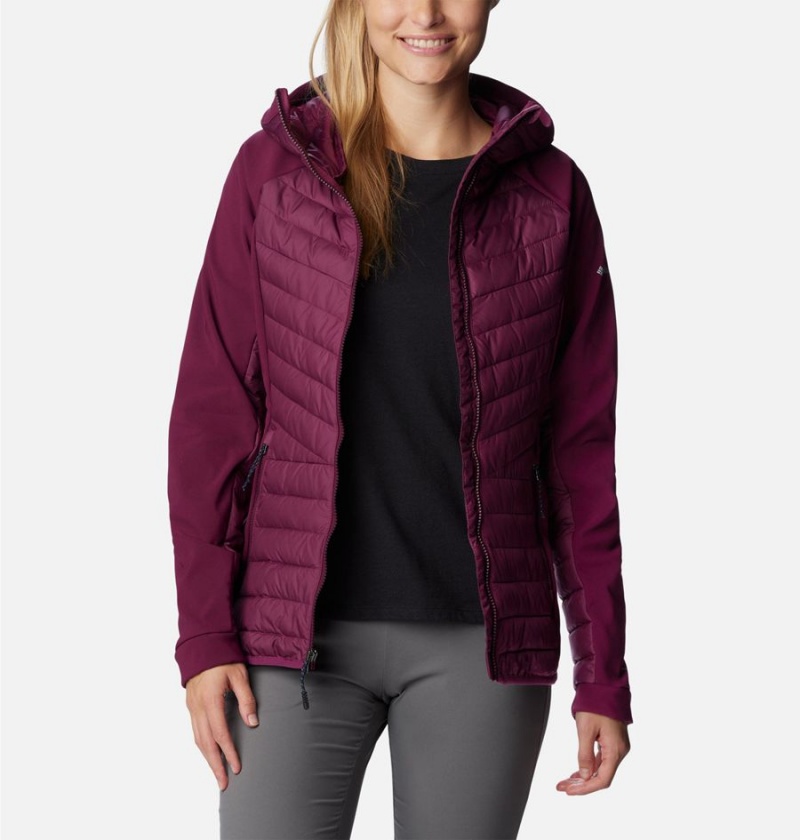 Purple Columbia Powder Lite Hybrid Hooded Women's Puffer Jacket | 29146FCAK