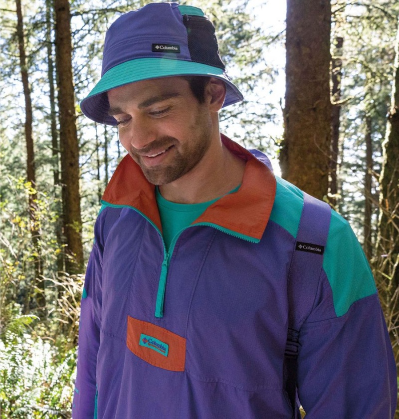 Purple Columbia Riptide Anorak Men's Windbreaker | 10594HOIW