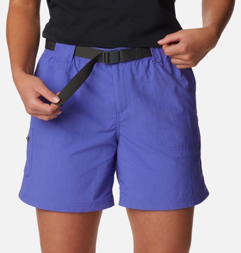 Purple Columbia Sandy River Cargo Women's Shorts | 08567DAKG