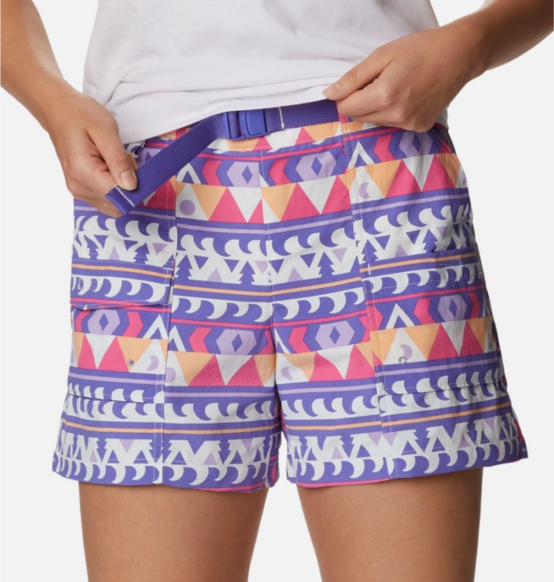 Purple Columbia Summerdry Cargo Women's Shorts | 36489AQTP