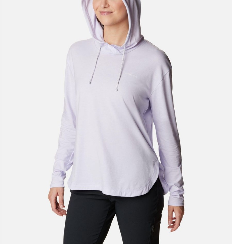 Purple Columbia Sun Trek Pullover Women's Hoodie | 79526UGHR