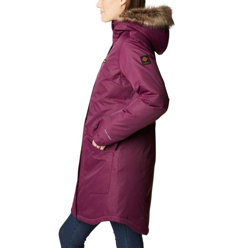 Purple Columbia Suttle Mountain Long Insulated Women's Coats | 51039LQTR