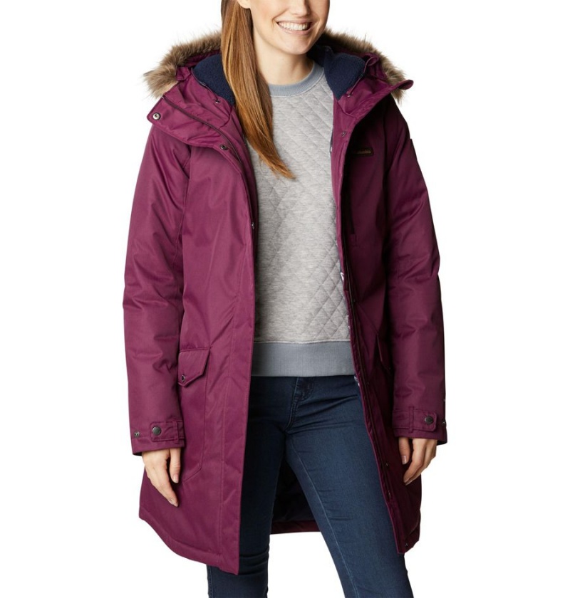 Purple Columbia Suttle Mountain Long Insulated Women's Coats | 51039LQTR