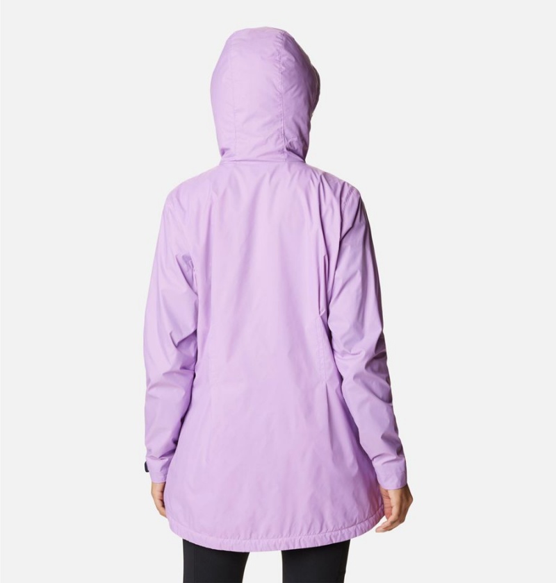 Purple Columbia Switchback Lined Long Women's Rain Jacket | 85749CNJD