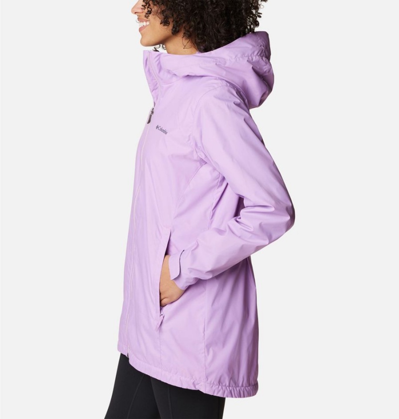 Purple Columbia Switchback Lined Long Women's Rain Jacket | 85749CNJD