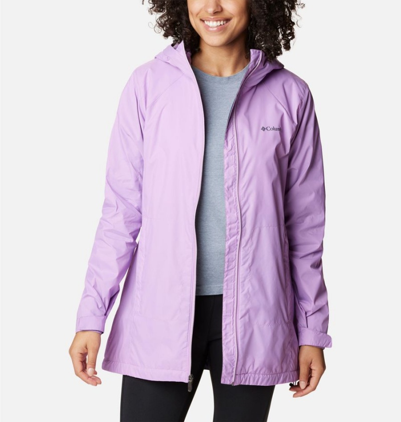 Purple Columbia Switchback Lined Long Women's Rain Jacket | 85749CNJD