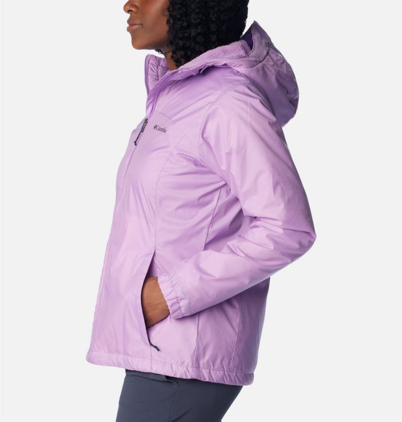 Purple Columbia Switchback Sherpa Lined Women's Rain Jacket | 09571WSQG