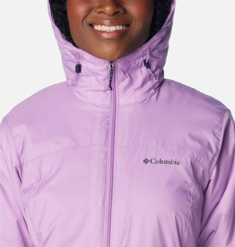 Purple Columbia Switchback Sherpa Lined Women's Rain Jacket | 09571WSQG