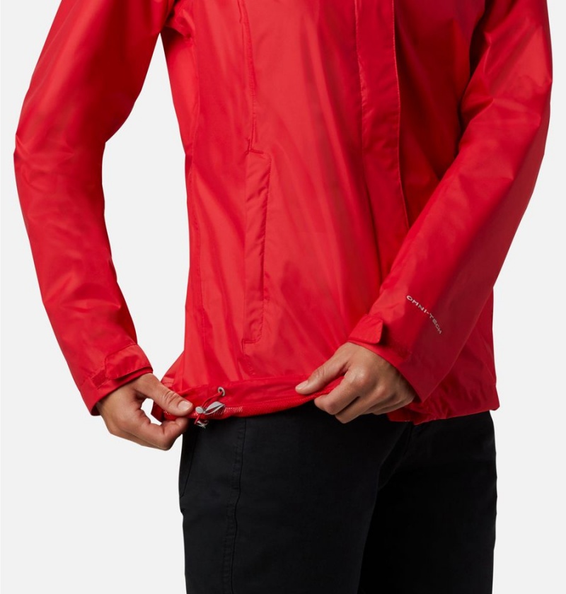 Red Columbia Arcadia II Women's Rain Jacket | 38290UBCL