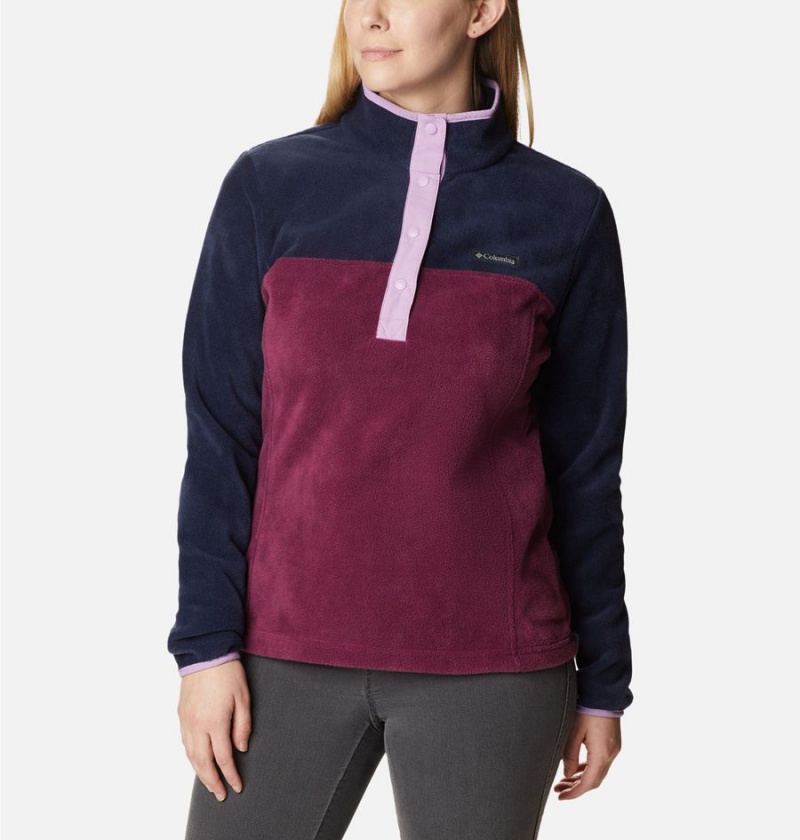 Red Columbia Benton Springs Half Snap Fleece Women's Pullover | 41936VEXP