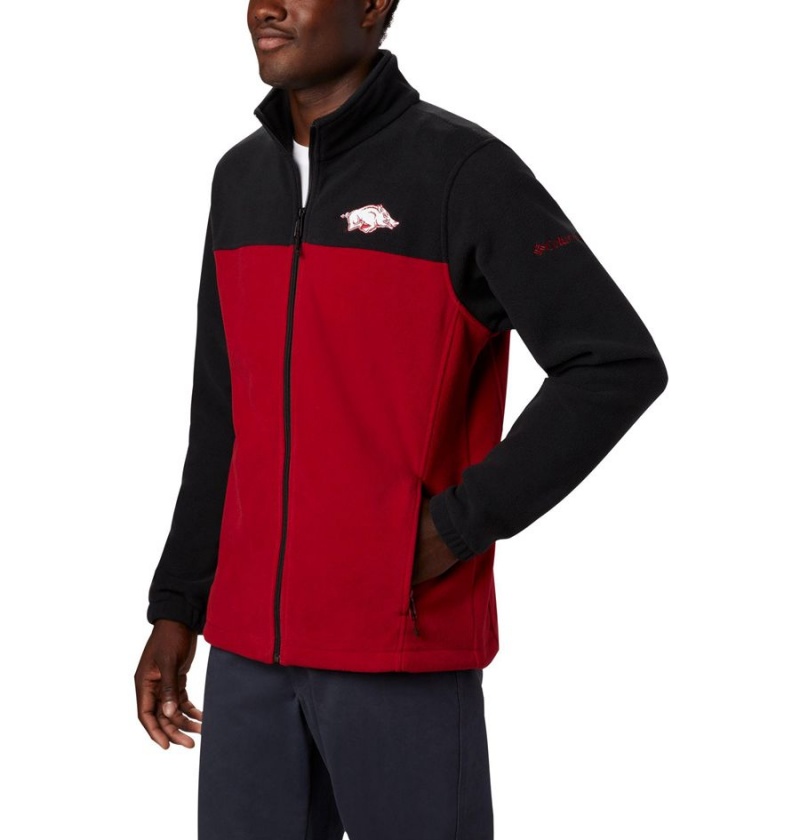 Red Columbia Collegiate Flanker III - Arkansas Men's Fleece Jacket | 48056SFYJ