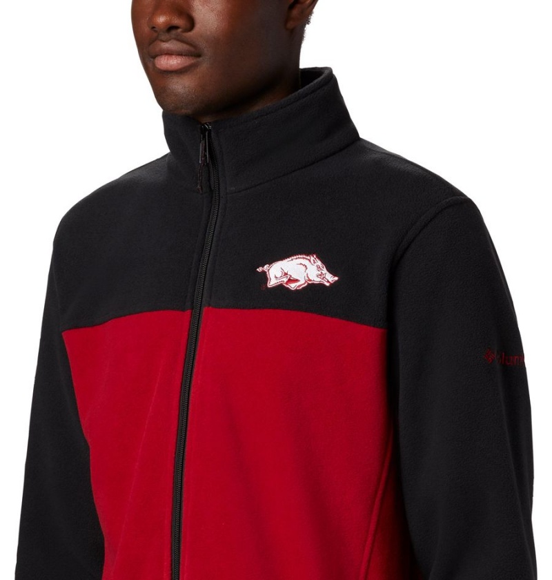 Red Columbia Collegiate Flanker III - Arkansas Men's Fleece Jacket | 48056SFYJ