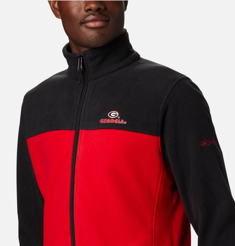 Red Columbia Collegiate Flanker III - Georgia Men's Fleece Jacket | 17682WELB