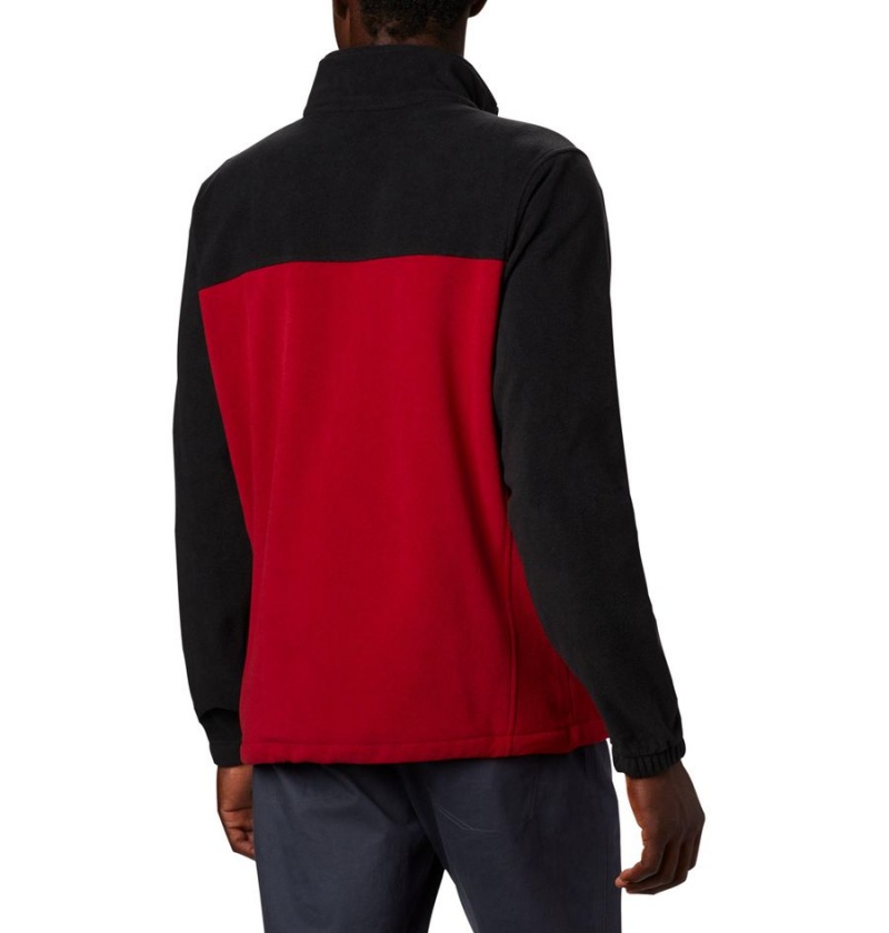 Red Columbia Collegiate Flanker III - Oklahoma Men's Fleece Jacket | 12485NKYJ