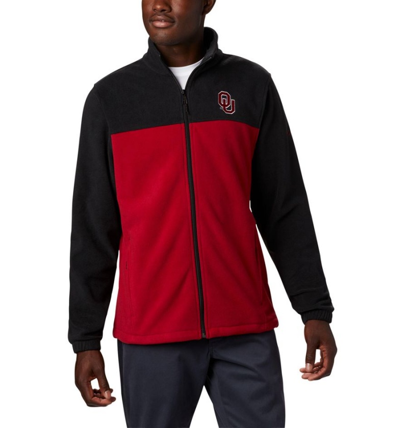 Red Columbia Collegiate Flanker III - Oklahoma Men\'s Fleece Jacket | 12485NKYJ