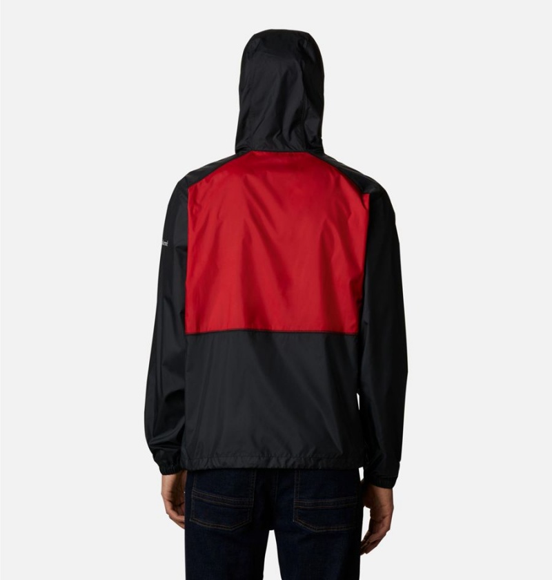 Red Columbia Collegiate Flash Forward Jacket - Ohio State Men's Windbreaker | 58247UZJL