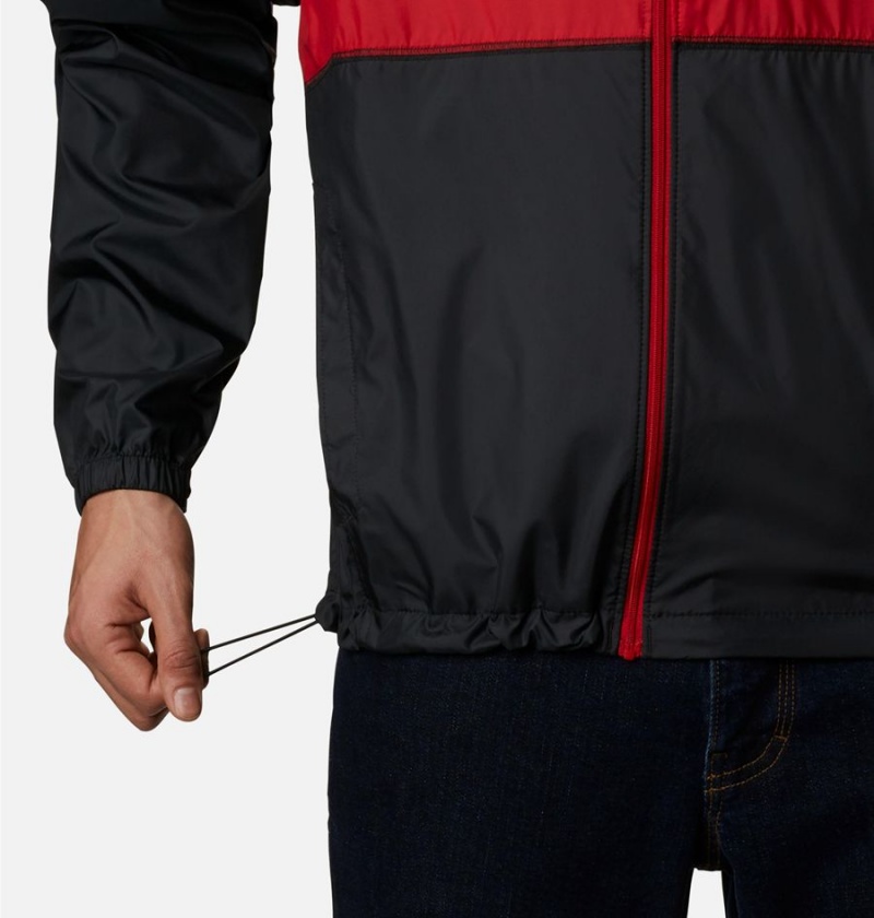 Red Columbia Collegiate Flash Forward Jacket - Ohio State Men's Windbreaker | 58247UZJL