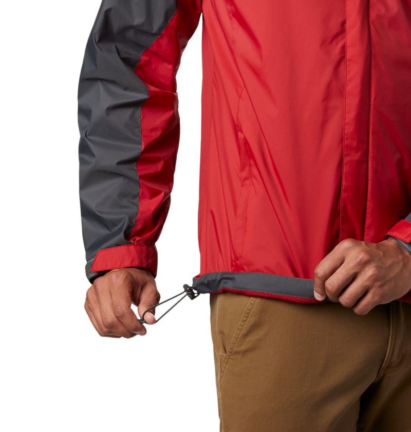 Red Columbia Collegiate Glennaker Storm - Washington State Men's Rain Jacket | 52407DEBL