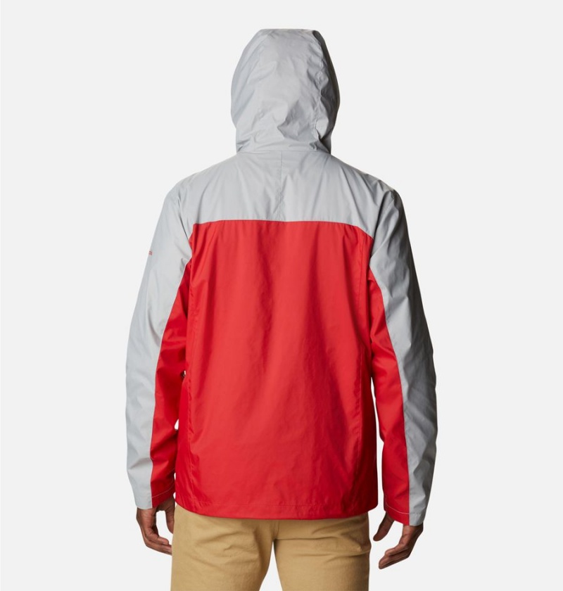 Red Columbia Collegiate Glennaker Storm - Ohio State Men's Rain Jacket | 57481RQGY