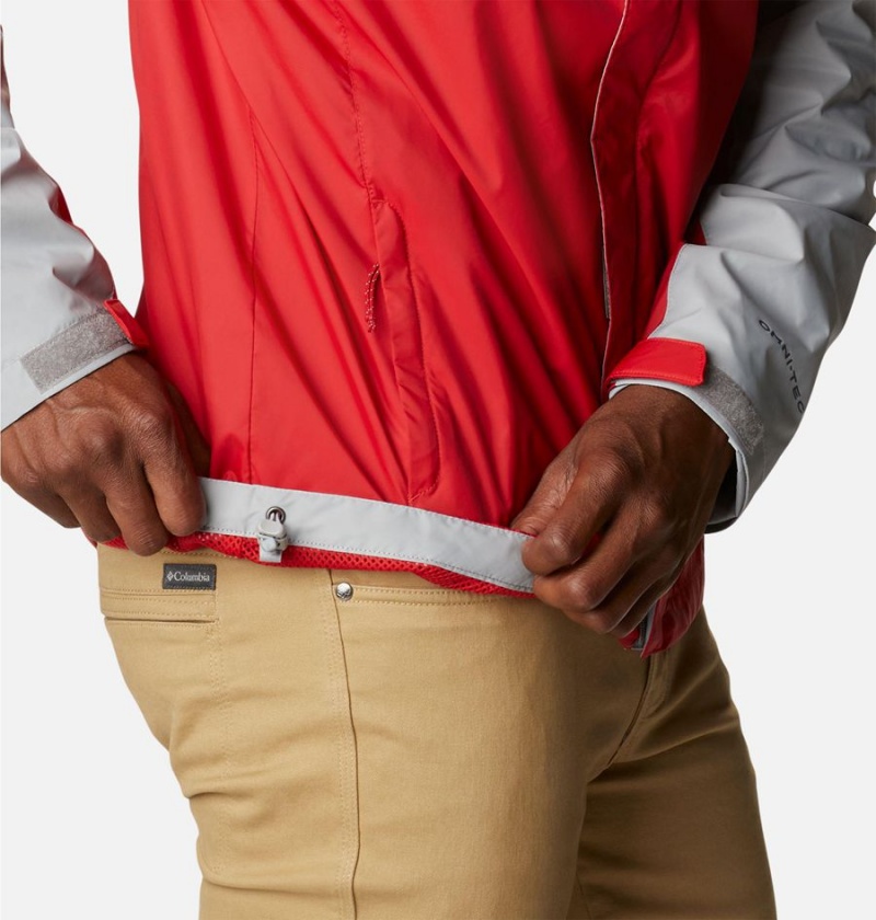 Red Columbia Collegiate Glennaker Storm - Ohio State Men's Rain Jacket | 57481RQGY