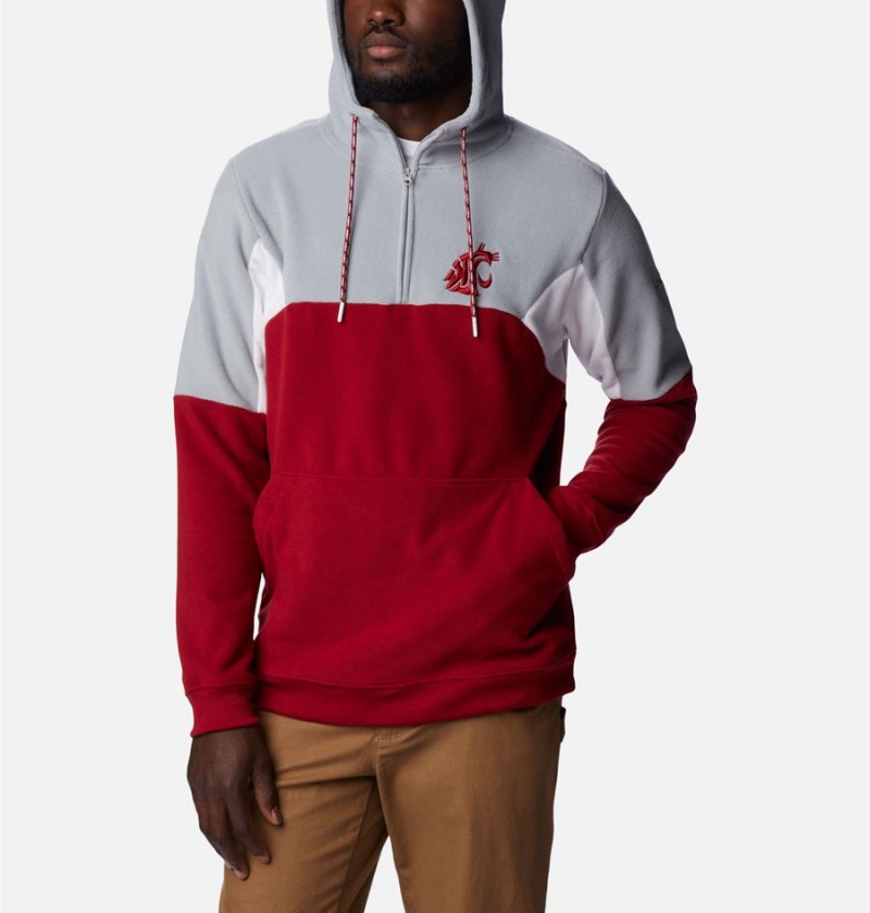 Red Columbia Collegiate Lodge Fleece - Washington State Men's Hoodie | 14358IGEQ