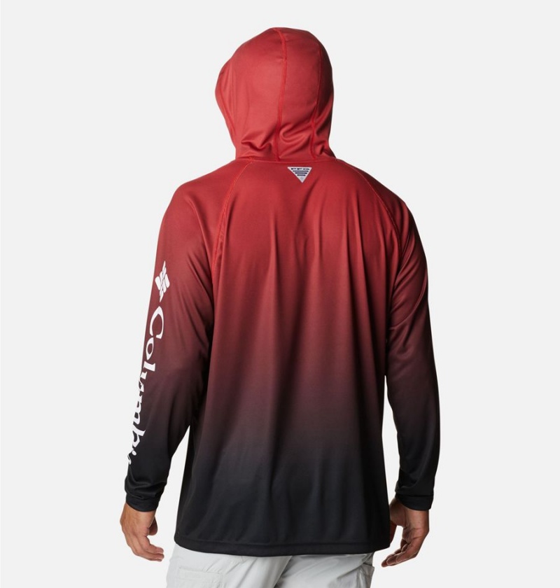 Red Columbia Collegiate PFG Super Terminal Tackle - Georgia Men's Hoodie | 34068SVUG