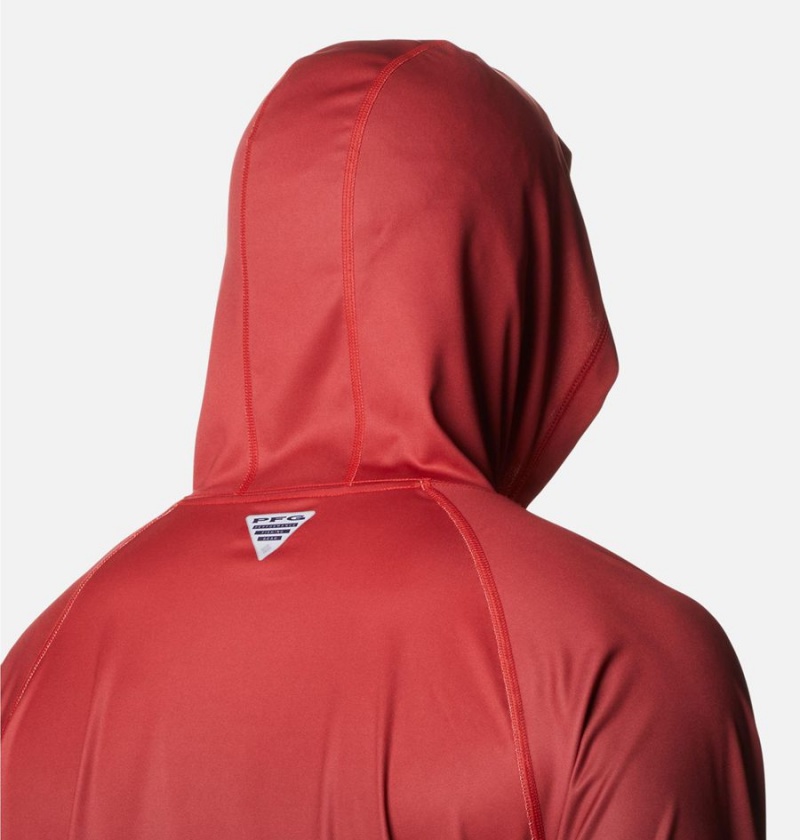 Red Columbia Collegiate PFG Super Terminal Tackle - Georgia Men's Hoodie | 34068SVUG