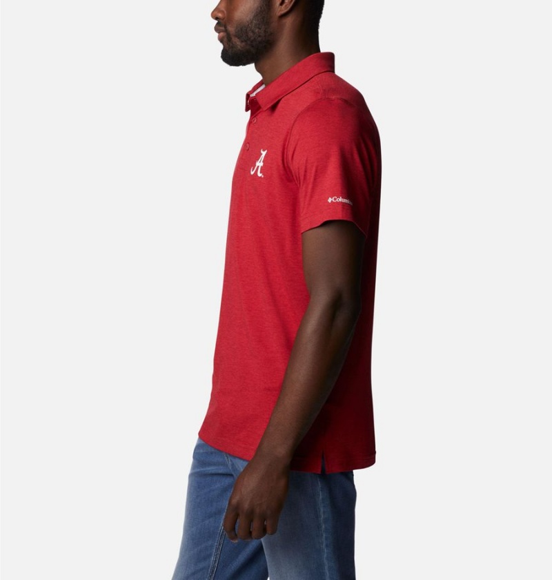 Red Columbia Collegiate Tech Trail - Alabama Men's Polo Shirt | 34097DESW