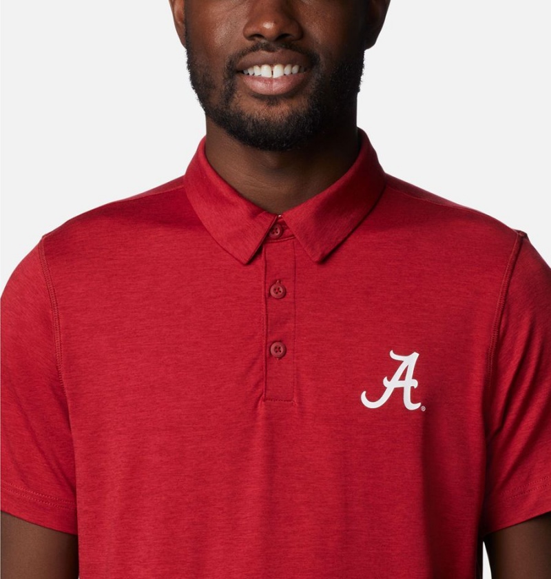 Red Columbia Collegiate Tech Trail - Alabama Men's Polo Shirt | 34097DESW