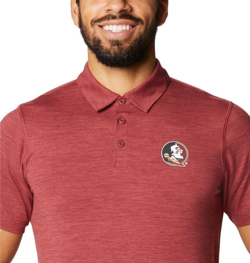 Red Columbia Collegiate Tech Trail - Florida State Men's Polo Shirt | 08617IBVX