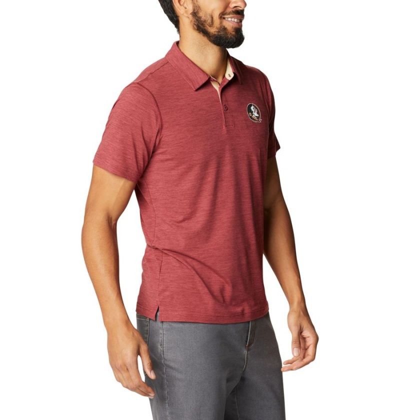 Red Columbia Collegiate Tech Trail - Florida State Men's Polo Shirt | 08617IBVX