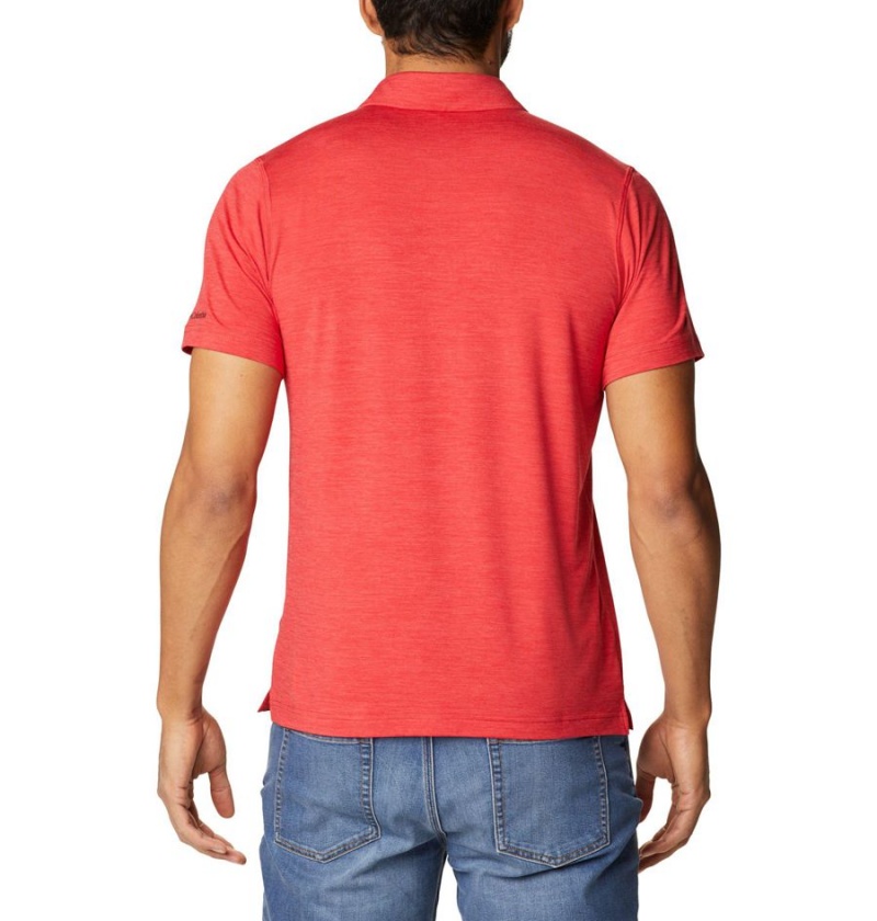 Red Columbia Collegiate Tech Trail - Georgia Men's Polo Shirt | 48129GDTM