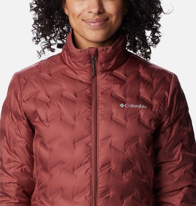 Red Columbia Delta Ridge Women's Puffer Jacket | 01753YKDU